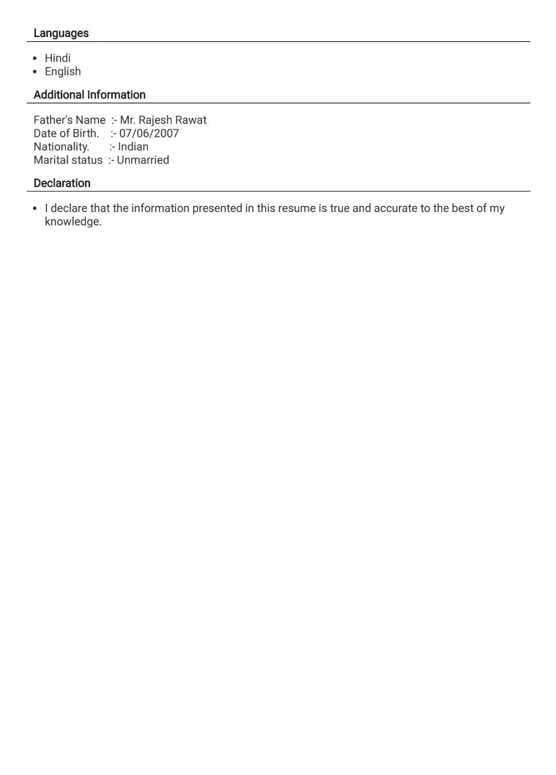 Anurag Rawat - Resume Page 2